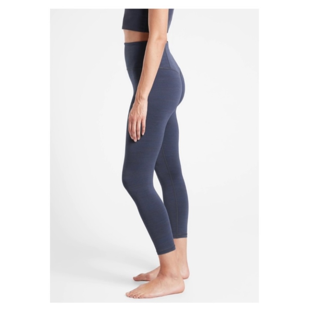 Athleta Elation 7/8 Blue Space Dye Legging Tight Small